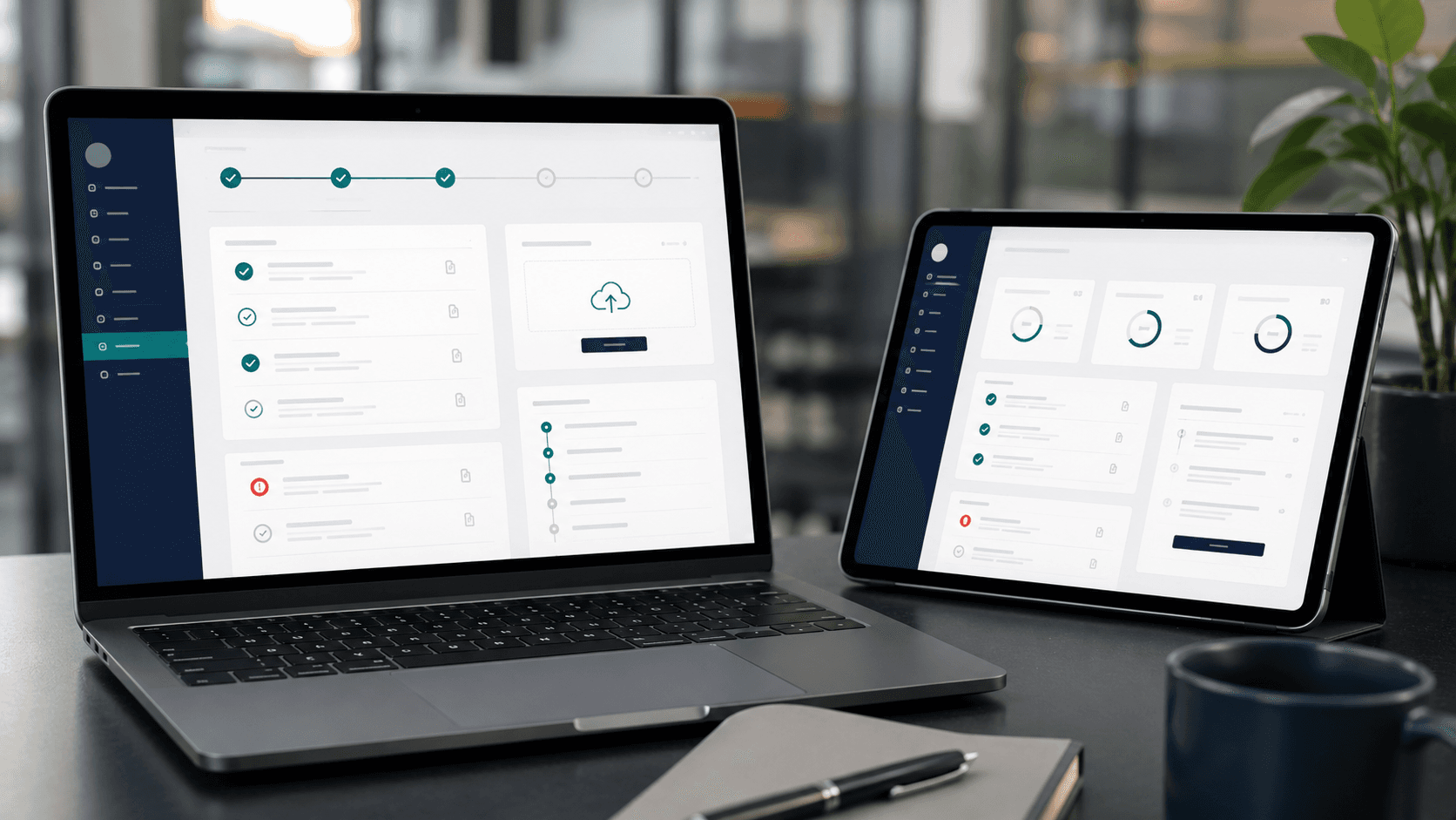 OfficeFlow 관리자 대시보드에서 업무 템플릿과 제출 현황을 확인하는 화면